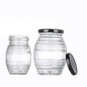 Empty Glass Honey Jar