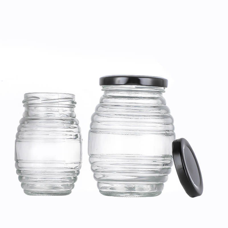 Empty Glass Honey Jar