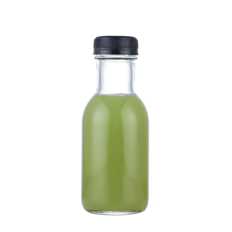 Empty-juice-bottles-clear-round-juice-glass-beverage-bottles-wholesale-2