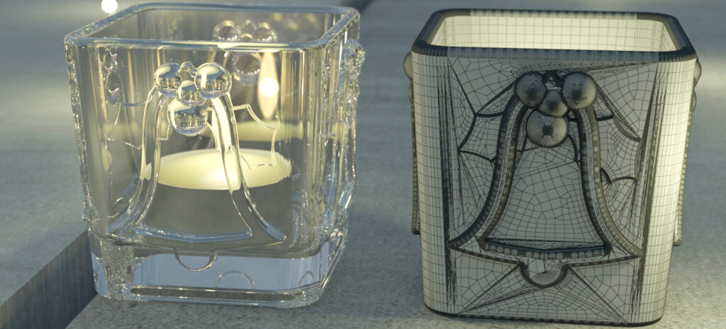 Etched Glass Candle Jar