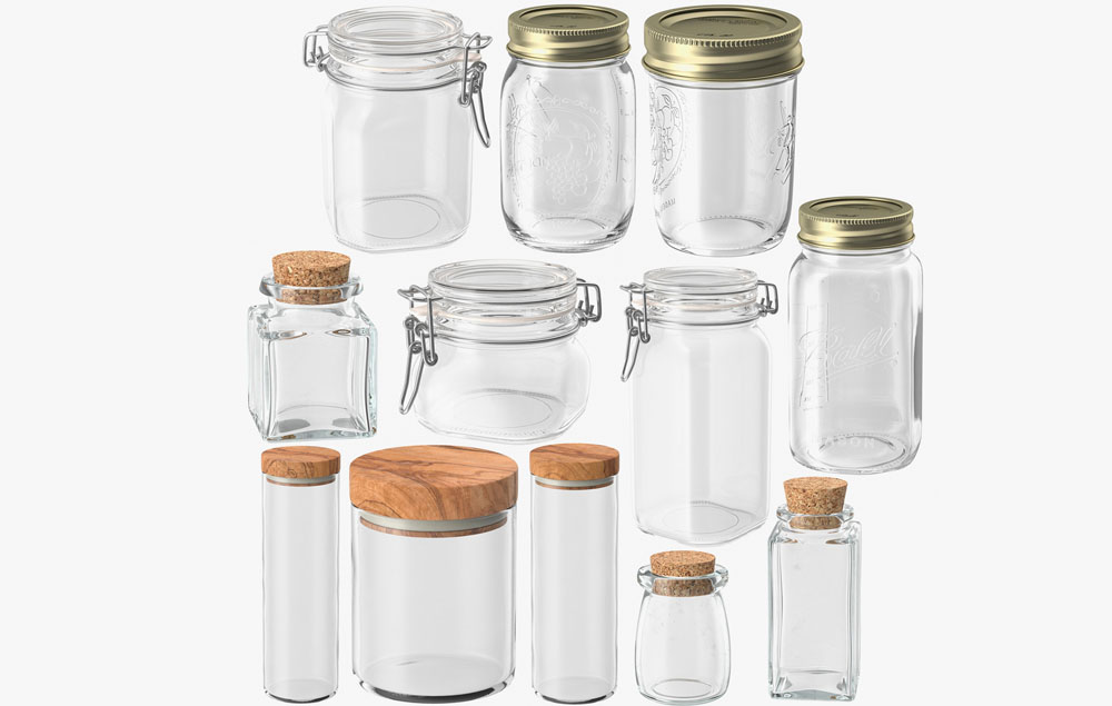 2oz Straight Sided White Glass Jars