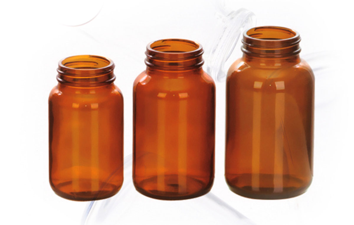 Amber Tablet Bottles with Wide Mouth