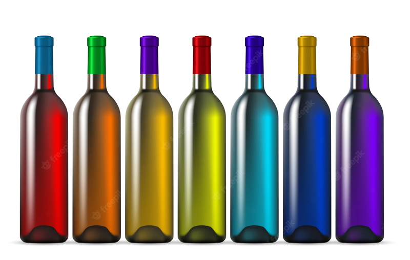 Coated Bottles in Different Colors