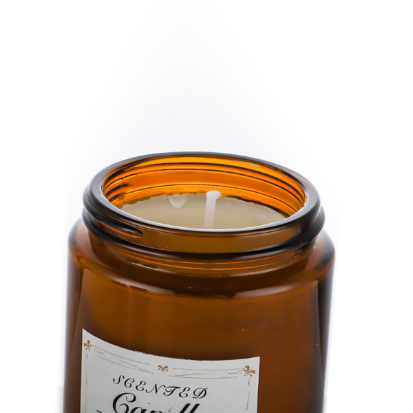 Wholesale 3oz 5oz 6oz Amber Glass Candle Holder Bottle Glass Candle Jar