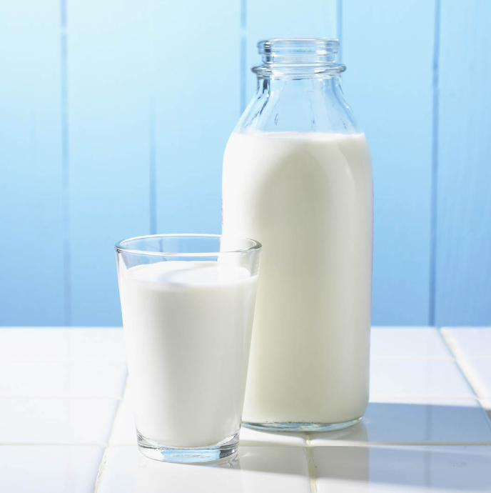 milk glass bottle