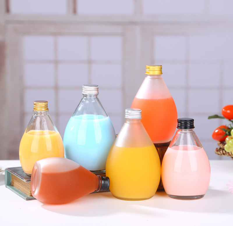glass juice bottles