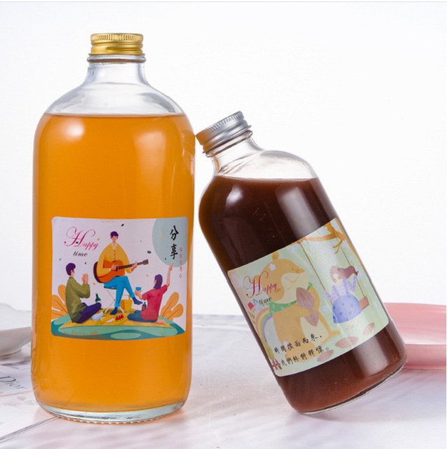 wholesale frosted clear glass bottle