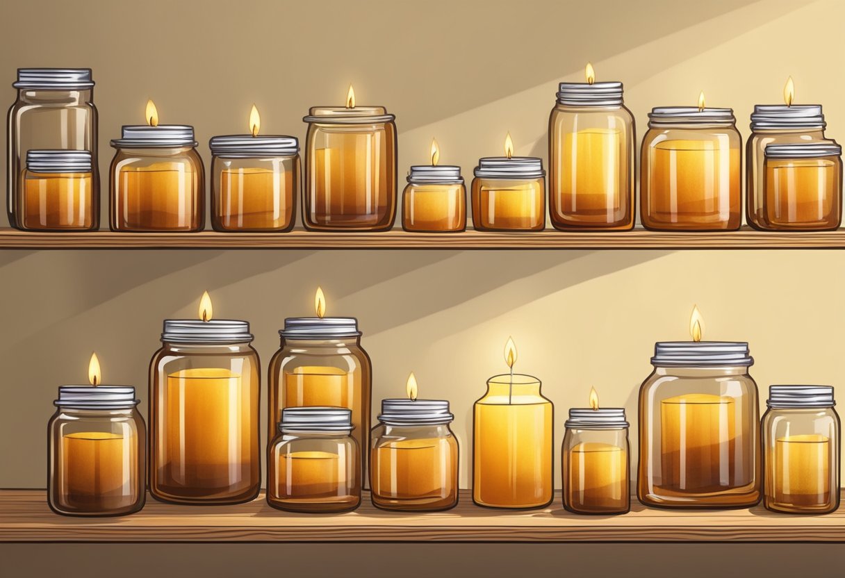 Amber Glass Candle Jars Bulk