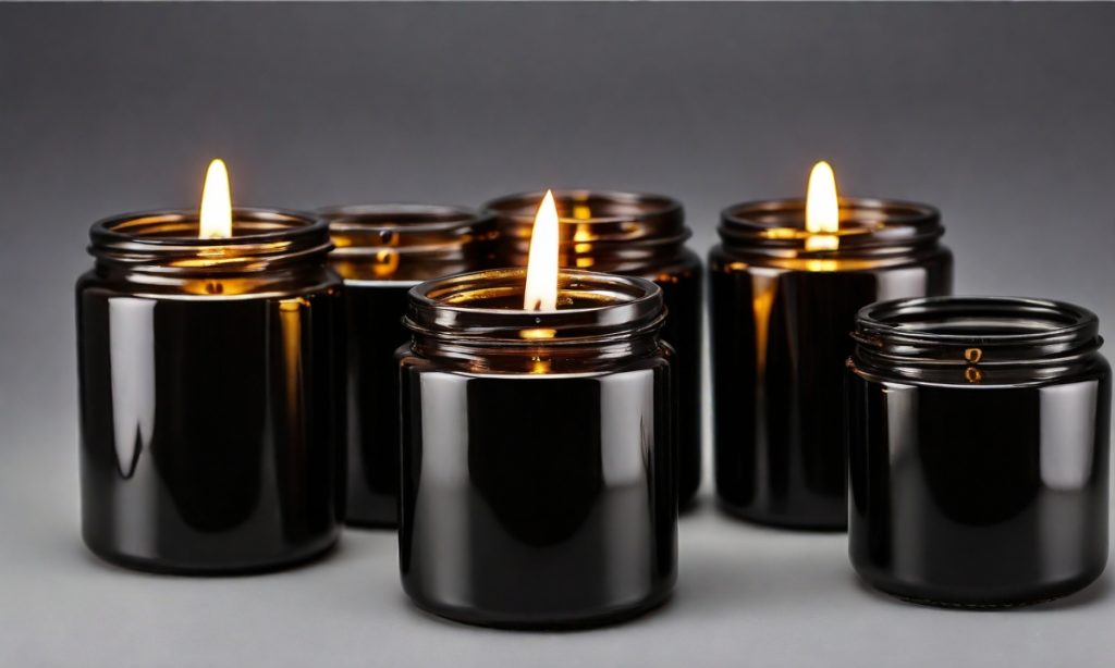 Wholesale Black Glass Candle Jars for Crafters
