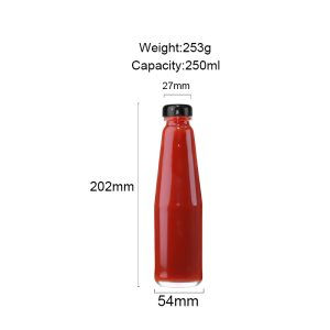 250ml glass sauce bottles