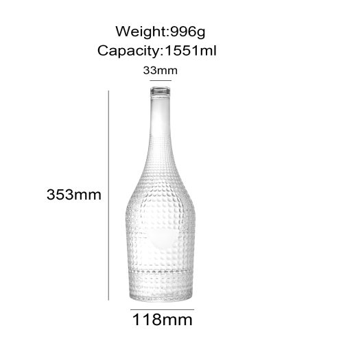 1550ml Hammer-textured Glass Wine Bottles Bulk Featured Image