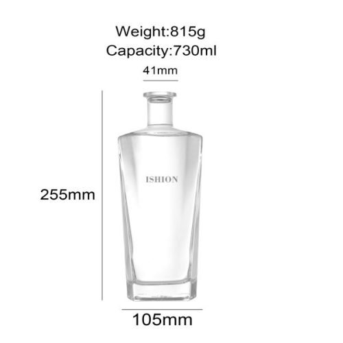 730ml Square Wholesale Clear Wine Bottles Featured Image