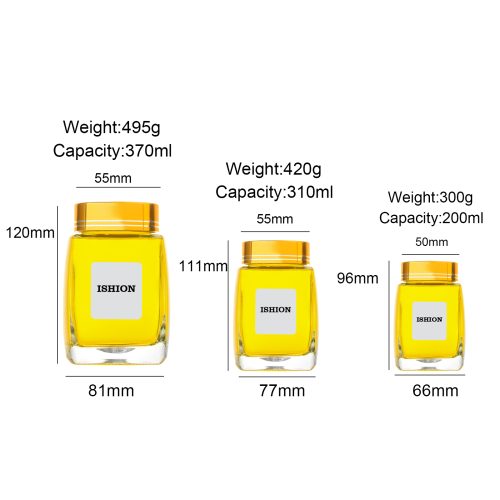 200ml 310ml 370mlGlass Jars for Honey Storage Featured Image
