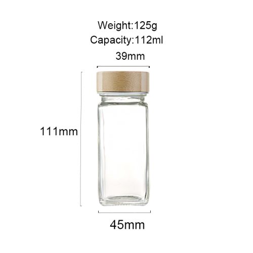 112ml Square Spice Jars Bulk Featured Image