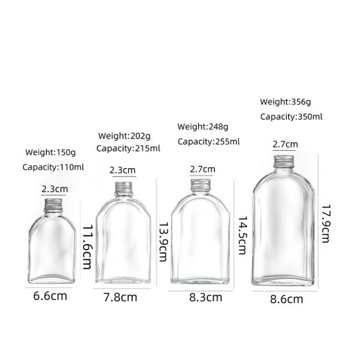 110ml 215ml 255ml 350ml Flat Glass Bottle Featured Image