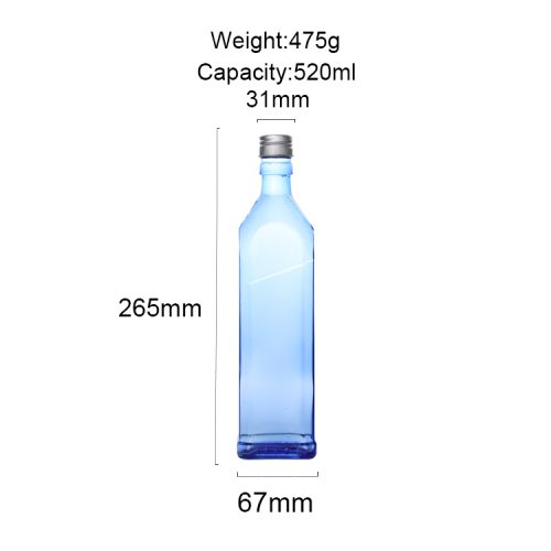 520ml Blue Glass Wine Bottles Featured Image