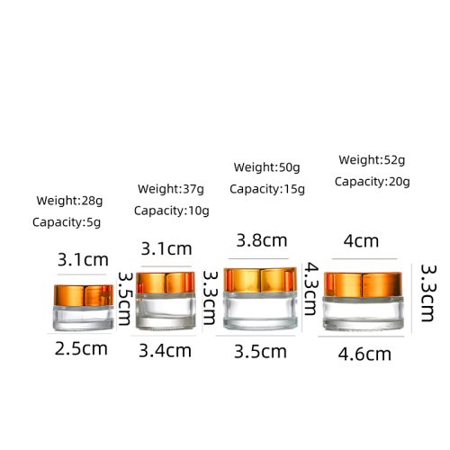 5ml,15ml,30ml,50ml,100ml Glass Jars for Face Cream Featured Image