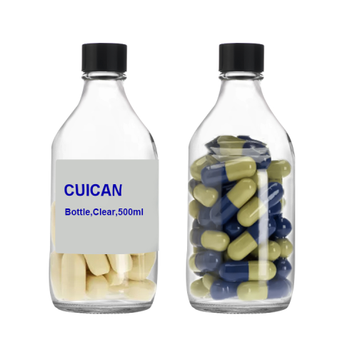 Clear Glass Pill Bottles 500ml Featured Image