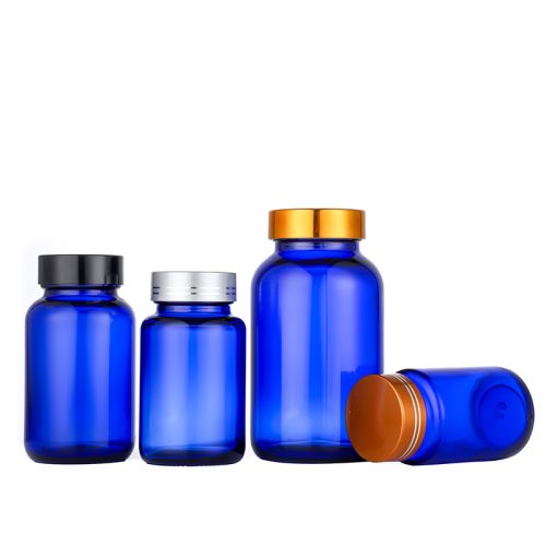 Blue Glass Medicine Bottle,220ml,270ml,330ml Featured Image