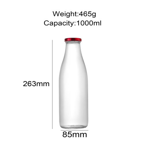 1 Litre Glass Milk Bottles with Lids Featured Image