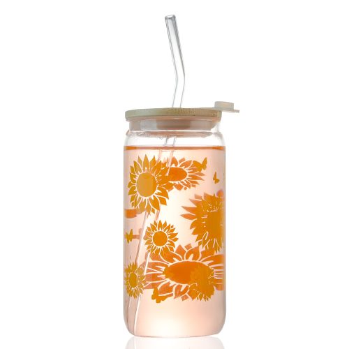 16oz Glass Cups with Bamboo Lids Wholesale Featured Image