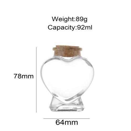 90ml Heart Shaped Glass Jars Wholesale Featured Image