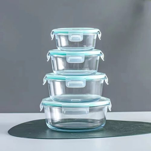 20ml,520ml,800ml Round Glass Storage Bowls with Lids Featured Image