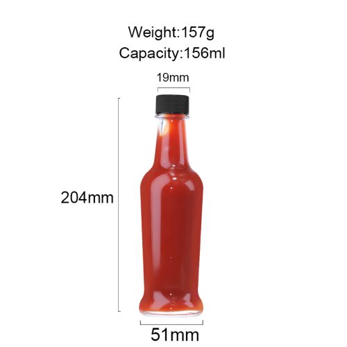156ml Empty Glass Sauce Bottles Featured Image