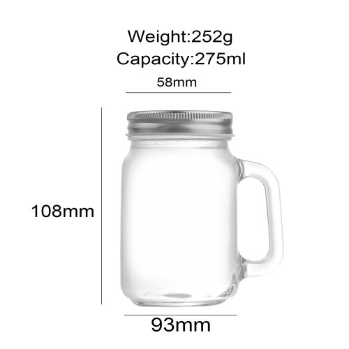 480ml 600ml Customized Mason Jars with Handles Featured Image