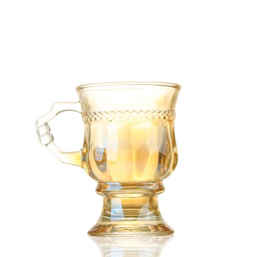 140ml Vintage Amber Glass Cups Featured Image