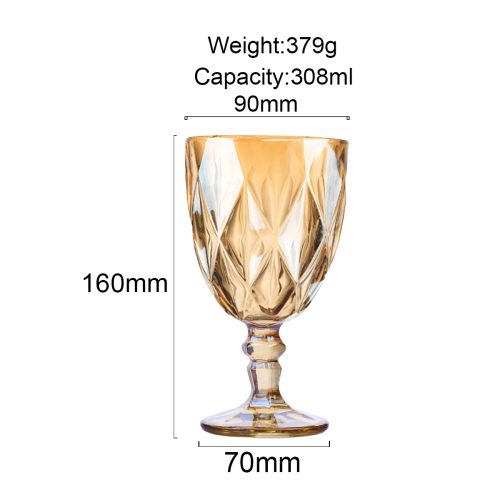 300ml Amber Colored Water Goblets Featured Image