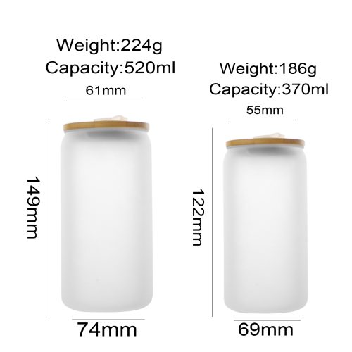 370ml 520ml Mason Jar Glasses with Lids and Straws Featured Image